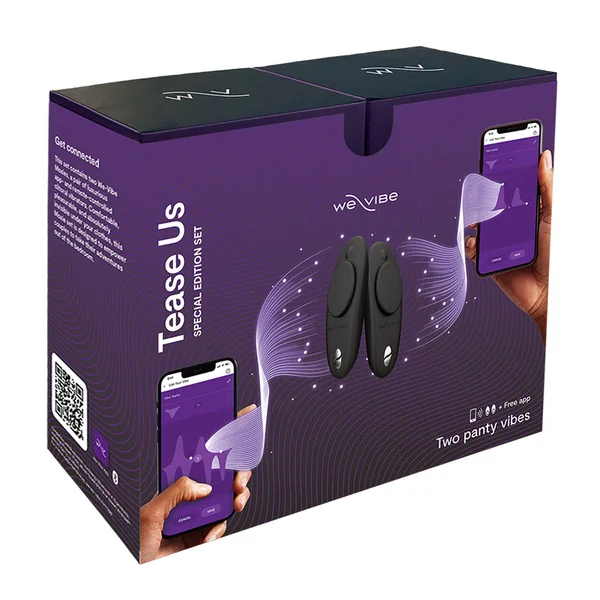 We-Vibe Tease Us Moxie + Moxie Black Two Panty Vibrators
