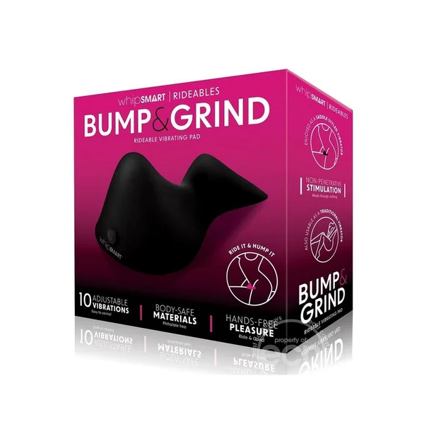 WhipSmart Bump & Grind Rechargeable Silicone Vibrating Pad - Black