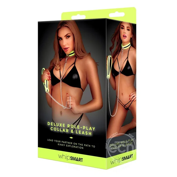 WhipSmart Glow In The Dark Deluxe Collar And Leash