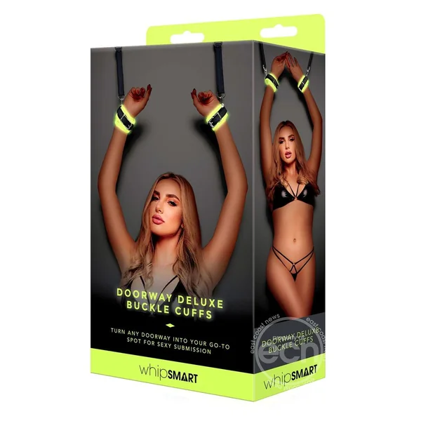 WhipSmart Glow in the Dark Doorway Deluxe Buckle Cuffs