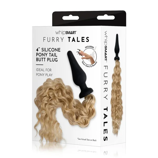 Whipsmart Silicone Plug 4in with Pony Tail - Blondie