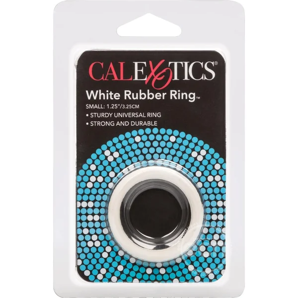 White Rubber Cock Ring - Small - White