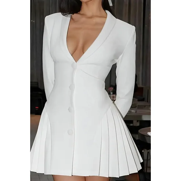 White Suit Jacket Dress