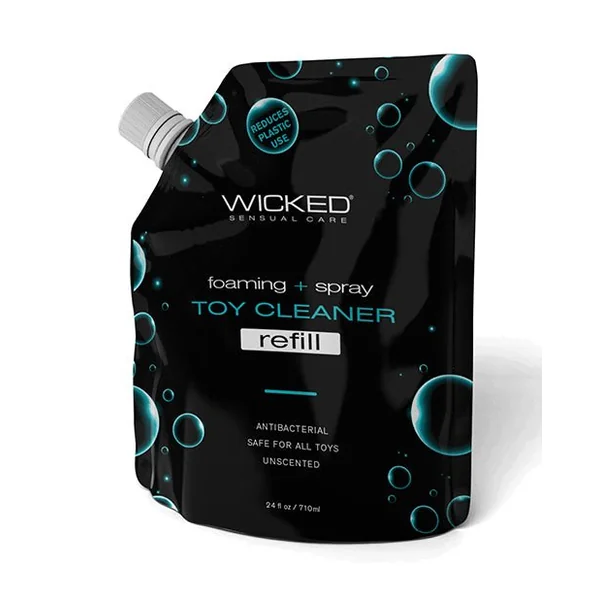 Wicked Sensual Care Foaming + Spray Toy Cleaner Refill Pouch - 24 oz
