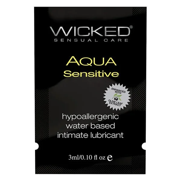 Wicked Sensual Care Hypoallergenic Aqua Sensative Water Based Lubericant - .1 Oz