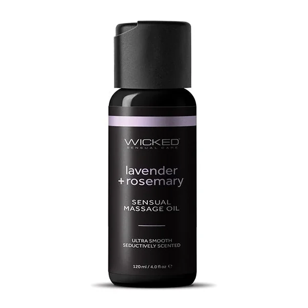 Wicked Sensual Care Lavender & Rosemary Massage Oil - 4 oz
