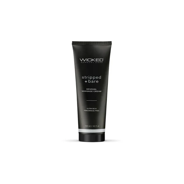 Wicked Sensual Care Stripped And Bare Unscented Sensual Massage Cream
