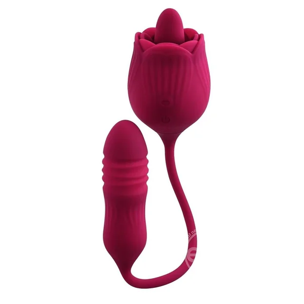 Wild Rose Rechargeable Silicone Clitoral Stimulator - Red