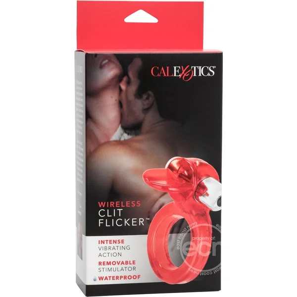 Wireless Clit Flicker Vibrating Cock Ring with Clitoral Stimulation - Red
