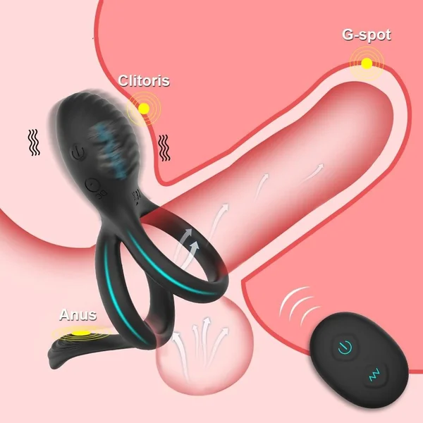 Wireless Couple Ring Sex Toys For Men’s Penis Cock Vibrator Ring Cockring Retardant Ejaculation Delay Remote Control