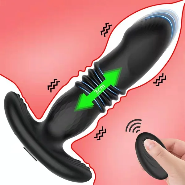 Wireless Remote Control Telescopic Butt Plug Men And Women General Supplies