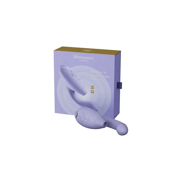 Womanizer Duo 2 Rechargeable Dual Stimulation Pleasure Air and G-Spot Vibrator Lilac