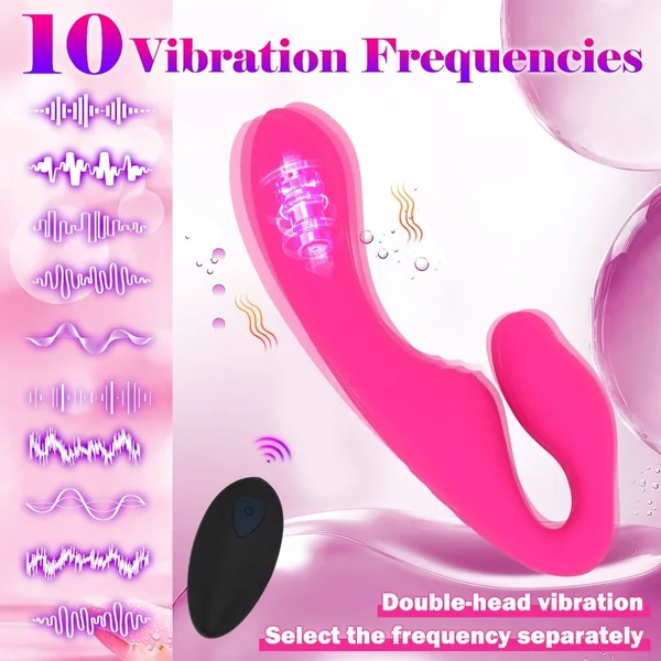 Womens Sex Toys Strapon Dildo – Strapless Strap On G Spot Realistic Dildo Vibrator For Clitoral Anal Stimulation With 10 Intense Vibration & Remote Control, Female Couples Adult Sex Toys & Games