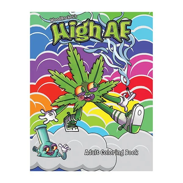 Wood Rocket High Af Coloring Book