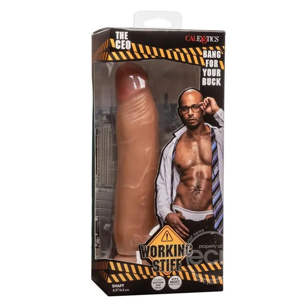 Working Stiff The CEO Realistic Posable Dildo with Suction Cup - Chocolate