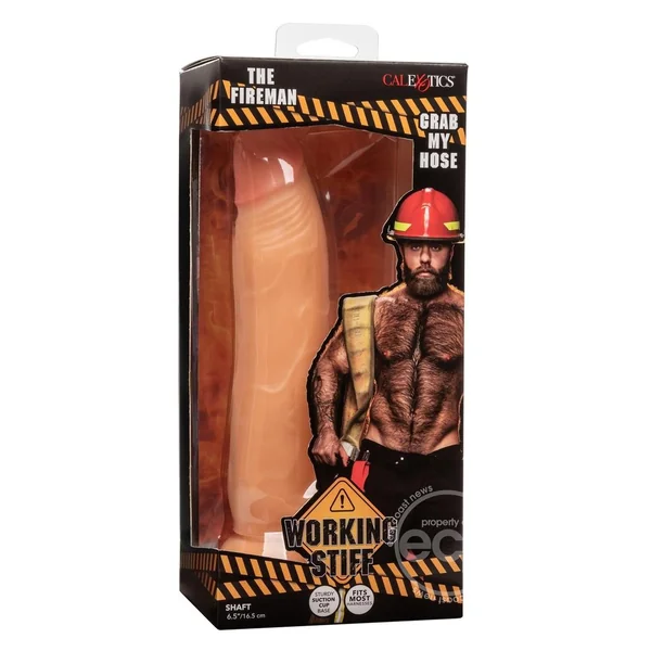 Working Stiff The Fireman Realistic Posable Dildo with Suction Cup - Vanilla
