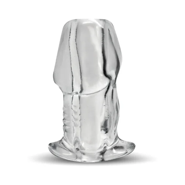 XR Brand Master Series Dicked Clear Hollow Anal Gape Plug