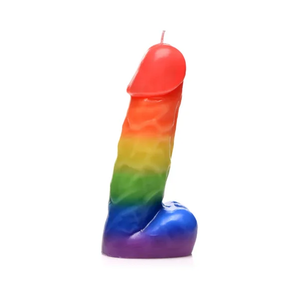 XR Brand Master Series Pride Pecker Rainbow Sensual Drip Candles For Wax Play