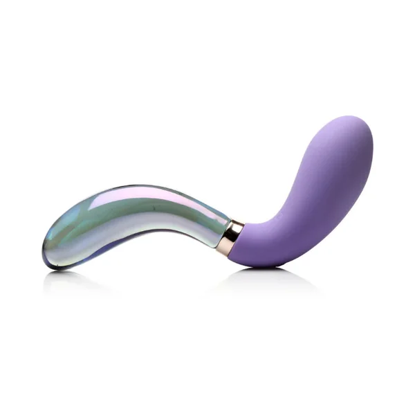 XR Brands Pari Dual Ended Wavy Silicone And Glass Rechargeable G-Spot Vibrator