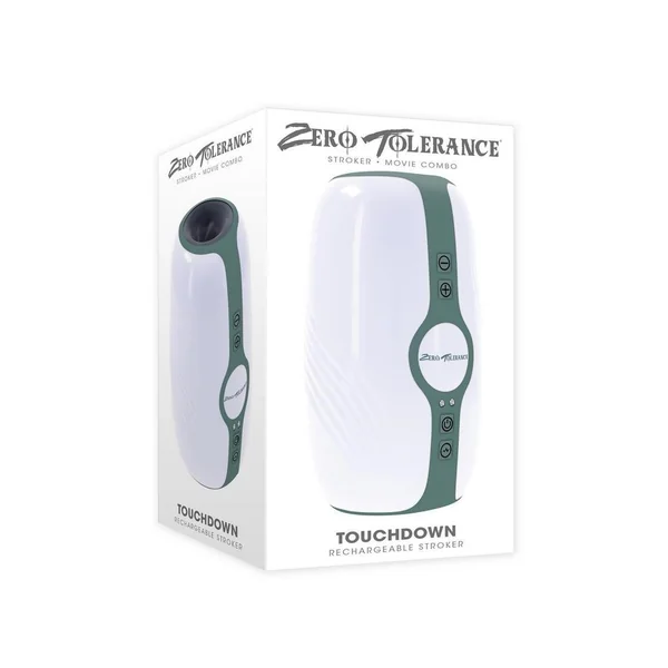 Zero Tolerance Touchdown Rechargeable Silicone Vibrating Tightening Stroker - White