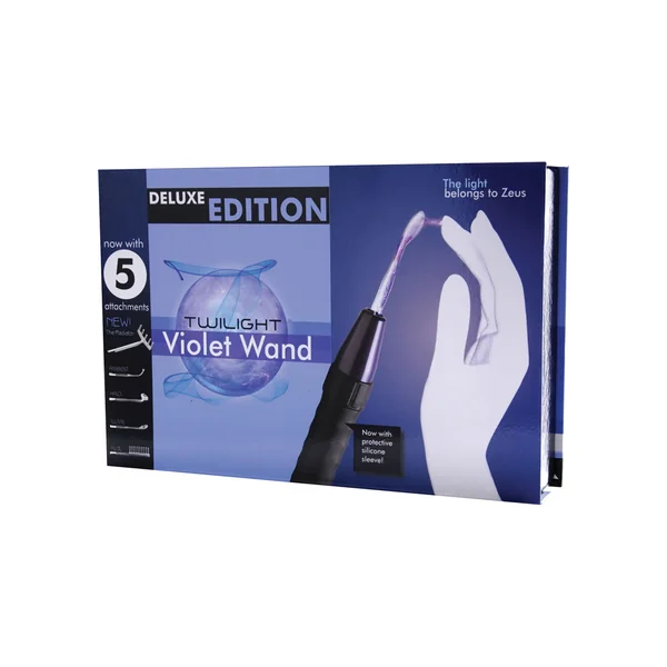 Zeus Electrosex Deluxe Edition Twilight Violet Wand with 5 Attachments - Black/Purple