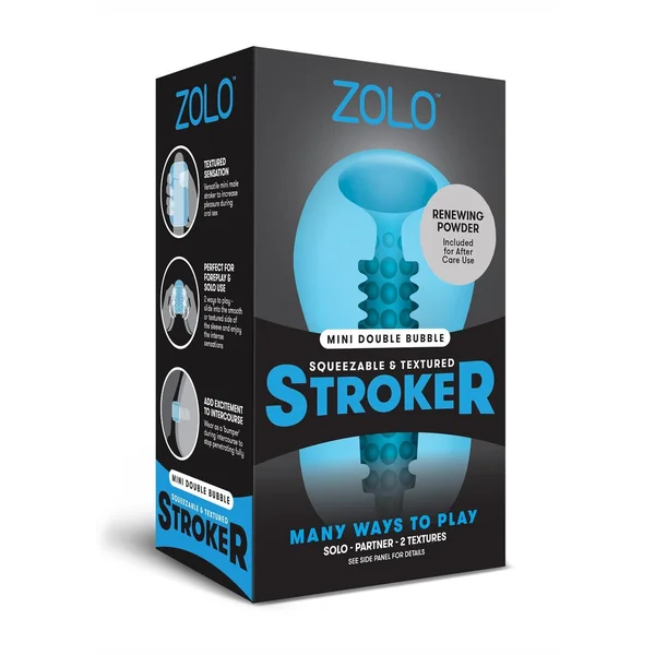 ZOLO DOUBLE BUBBLE MINI STROKER BLUE