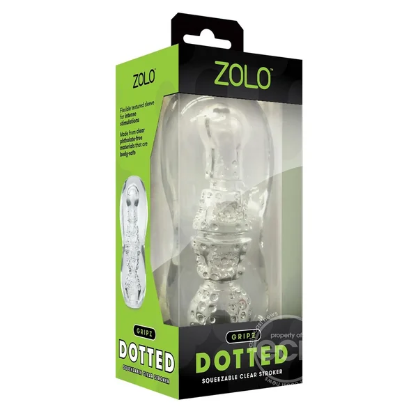 ZOLO Gripz Dotted Stroker Masturbator - Clear