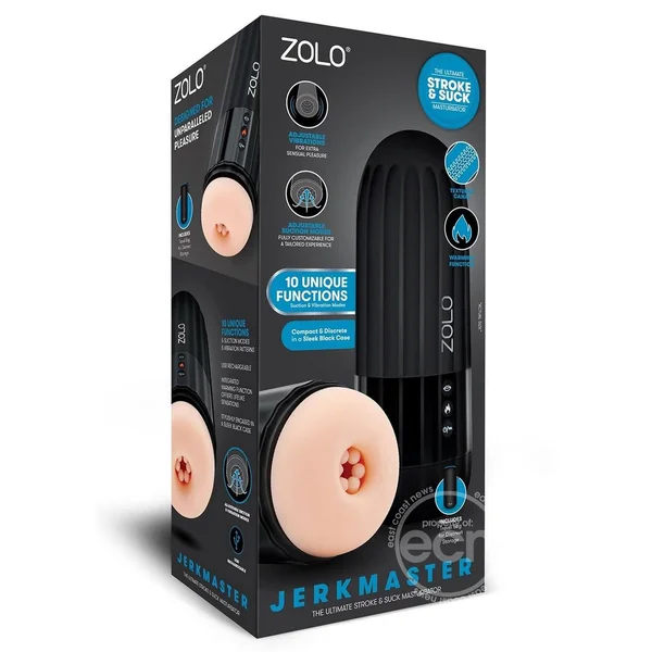 Zolo Jerkmaster Rechargeable Ass Masturbator - Black