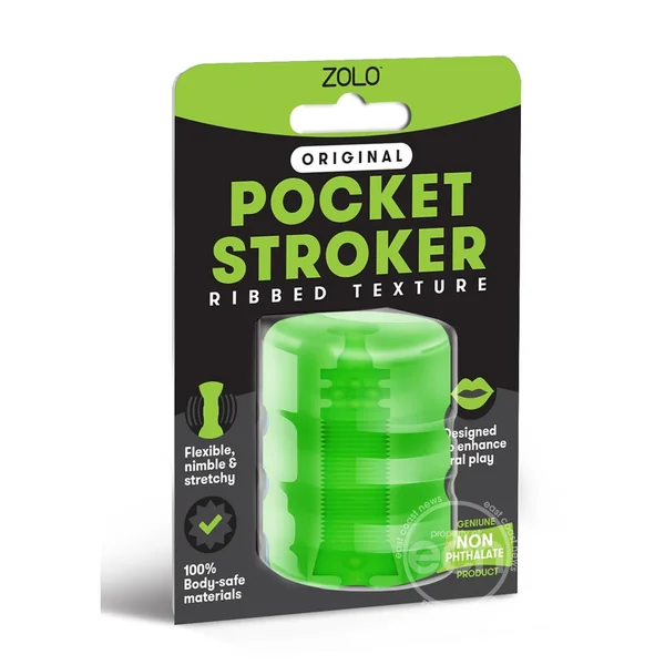 ZOLO Original Pocket Stoker Ribbed Texture - Mouth - Green