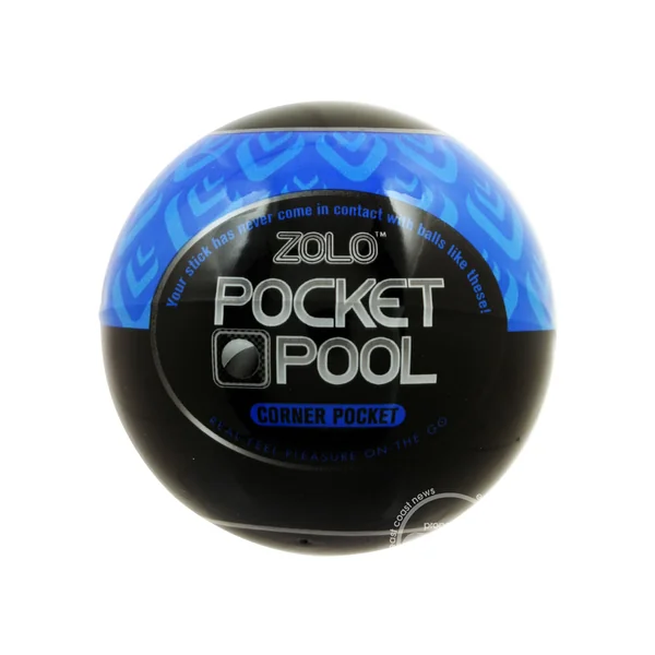 ZOLO Pocket Pool Corner Pocket Masturbator Sleeve - Blue