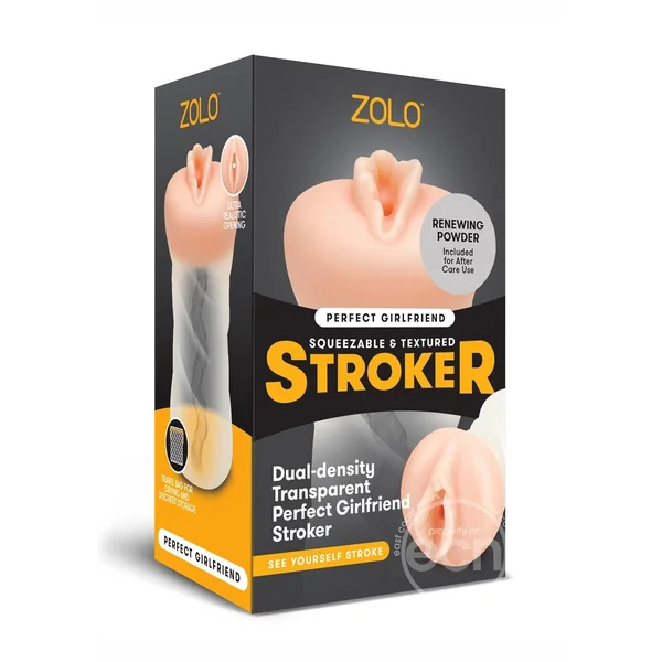 ZOLO Squeezable Girlfriend Masturbator - Pussy - Vanilla/Clear